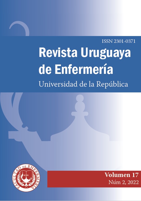 Tapa de la Revista Uruguaya de Enfermería, Universidad de la República