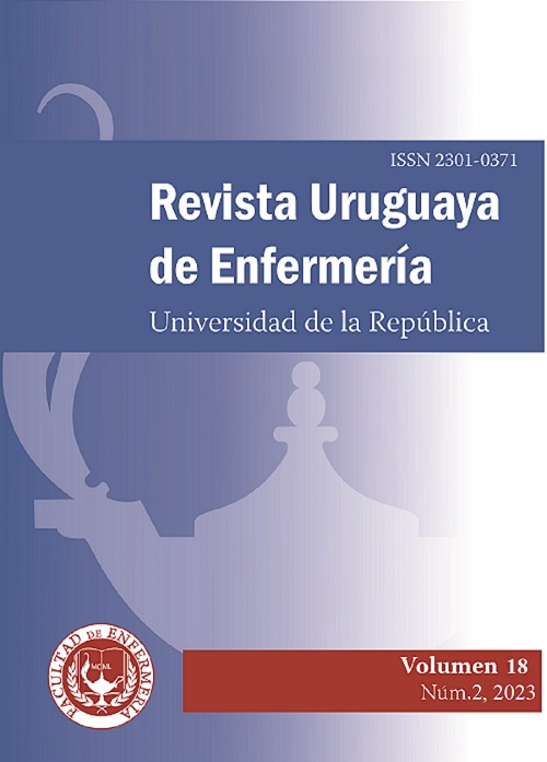 Tapa de la Revista Uruguaya de Enfermería, Universidad de la República